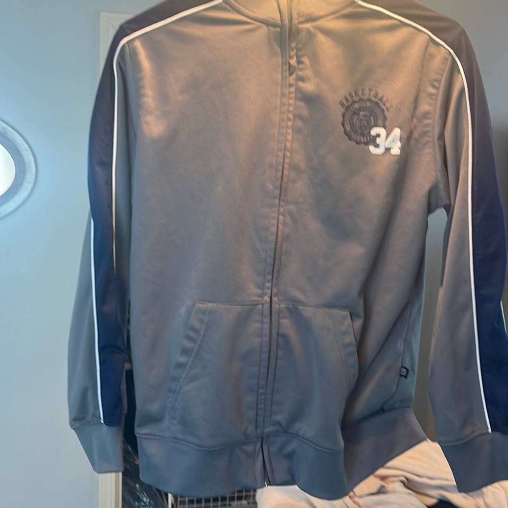 Zip up basketball jacket
